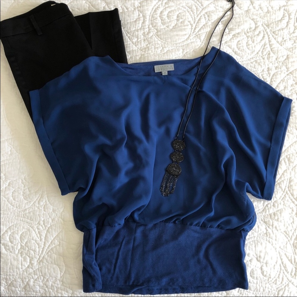 Royal Blue Loose Fitting Blouse